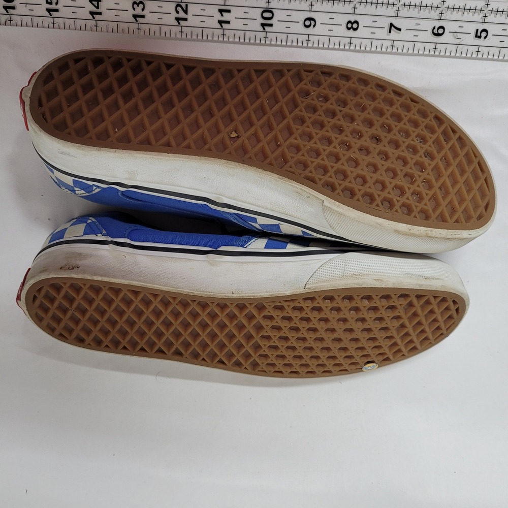 Vans Classic Slip-On Blue White Checkerboard Womens 9 Sneakers 721356 - Picture 7 of 8